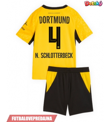 Lacne Dětský Futbalové dres Borussia Dortmund Nico Schlotterbeck #4 2026-27 Krátky Rukáv - Domáci (+ trenírky)